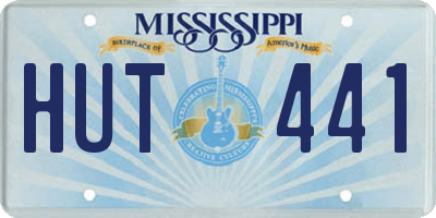 MS license plate HUT441
