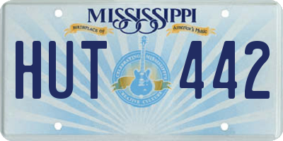 MS license plate HUT442