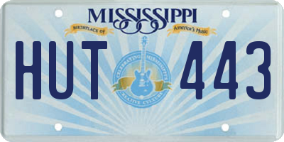 MS license plate HUT443