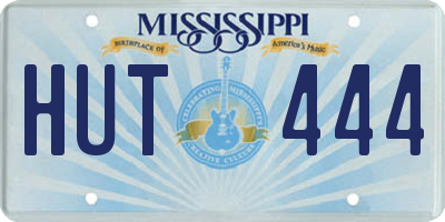 MS license plate HUT444