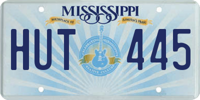 MS license plate HUT445