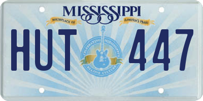 MS license plate HUT447