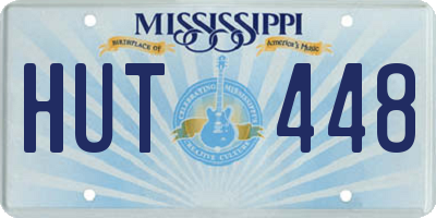 MS license plate HUT448