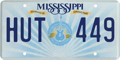 MS license plate HUT449