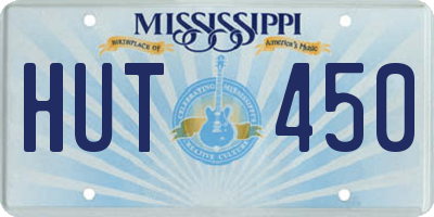 MS license plate HUT450