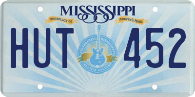 MS license plate HUT452