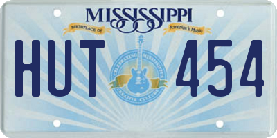MS license plate HUT454