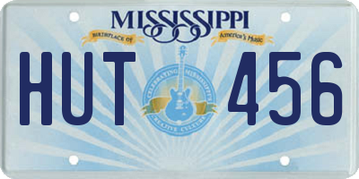 MS license plate HUT456