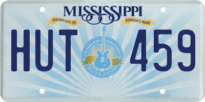 MS license plate HUT459