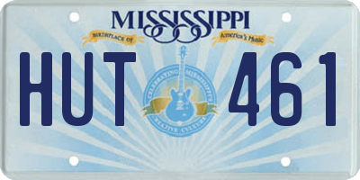 MS license plate HUT461