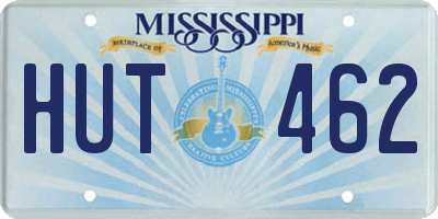 MS license plate HUT462