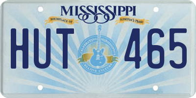 MS license plate HUT465