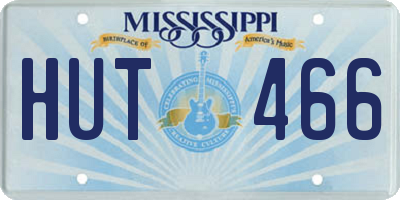 MS license plate HUT466