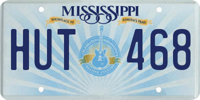 MS license plate HUT468