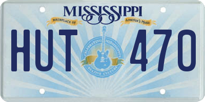 MS license plate HUT470