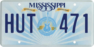 MS license plate HUT471