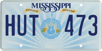 MS license plate HUT473