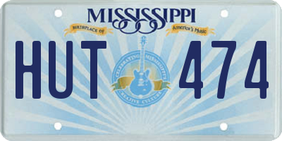 MS license plate HUT474