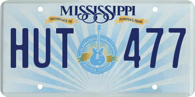 MS license plate HUT477