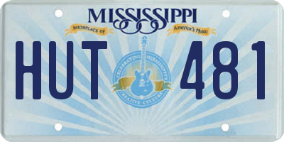 MS license plate HUT481
