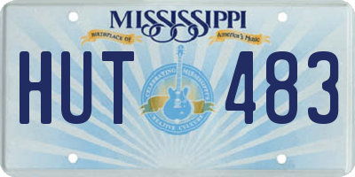 MS license plate HUT483