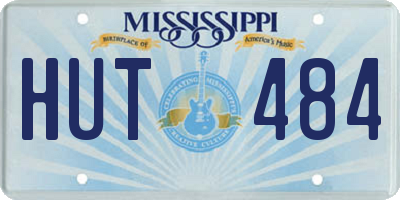 MS license plate HUT484