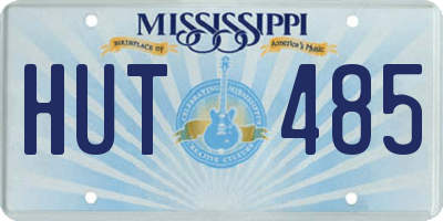 MS license plate HUT485