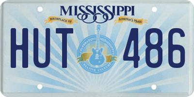 MS license plate HUT486