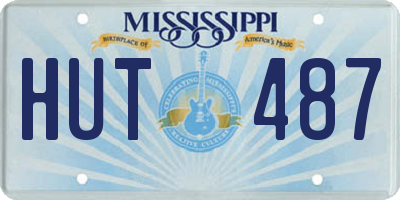 MS license plate HUT487