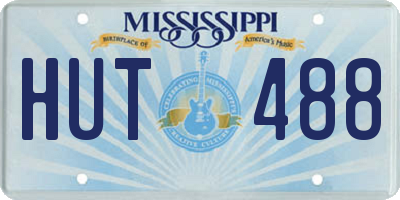 MS license plate HUT488