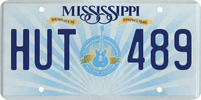 MS license plate HUT489