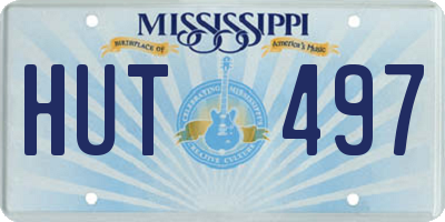 MS license plate HUT497