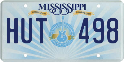 MS license plate HUT498