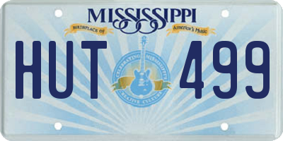 MS license plate HUT499