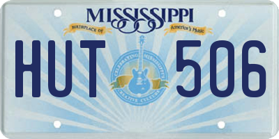 MS license plate HUT506