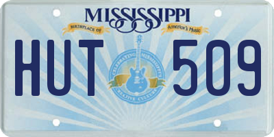 MS license plate HUT509