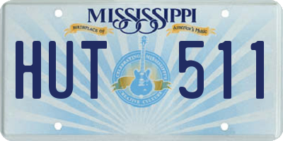 MS license plate HUT511