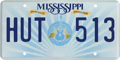 MS license plate HUT513