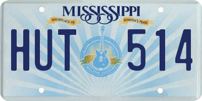 MS license plate HUT514