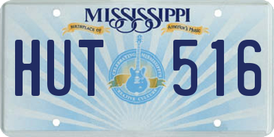 MS license plate HUT516