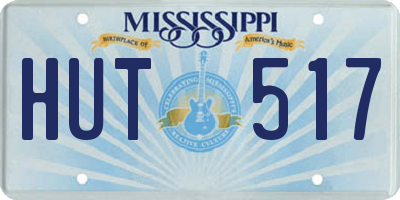 MS license plate HUT517