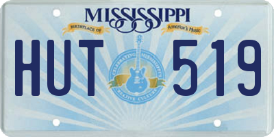 MS license plate HUT519