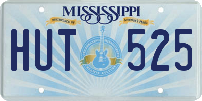 MS license plate HUT525