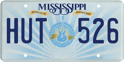 MS license plate HUT526