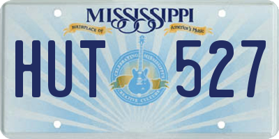 MS license plate HUT527
