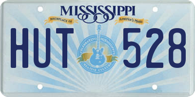 MS license plate HUT528