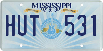 MS license plate HUT531