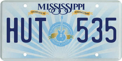 MS license plate HUT535
