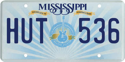 MS license plate HUT536