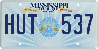 MS license plate HUT537